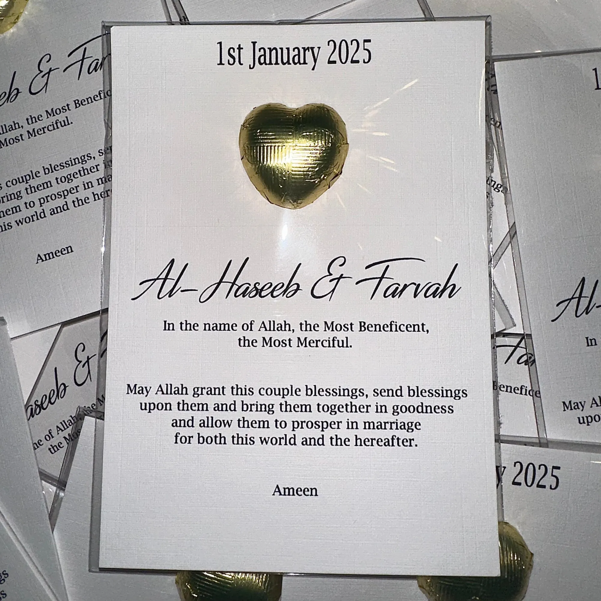 Love Heart Chocolate Tokens - Design 1