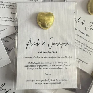 Love Heart Chocolate Tokens - Design 4