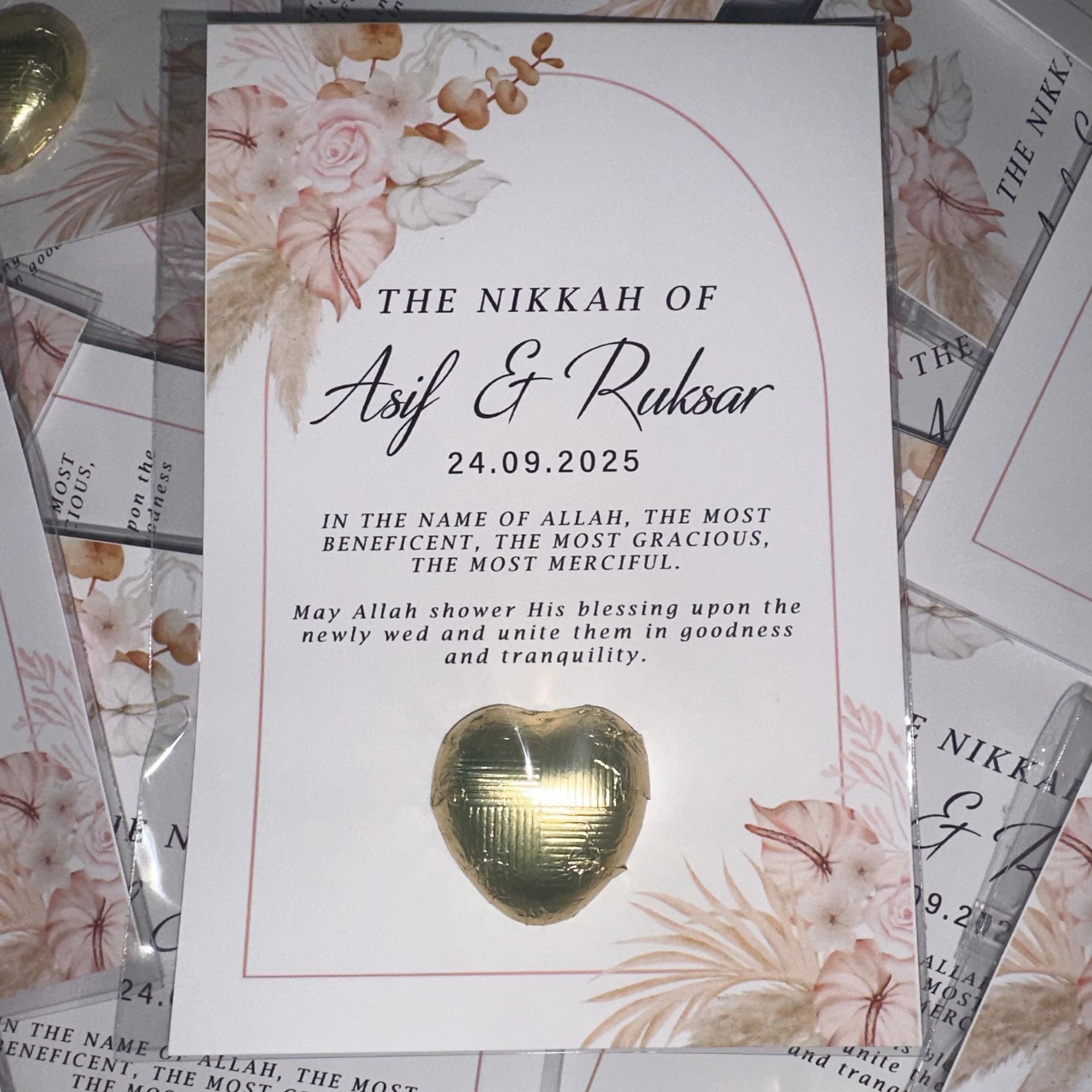 Love Heart Chocolate Tokens - Design 5